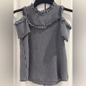 Monteau Navy and White Striped Kids Top